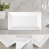 Thumbnail image #3 for Winco Royalsquare Rectangular Porcelain Platter, 13 x 7-1/4 x 1 Inch, White