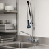 Thumbnail image #3 for EverSteel DuraPull Wall-Mount Workboard Pull-Down Pre-Rinse Unit with Add-On Faucet, 8-Inch Centers, 12-Inch Swing Nozzle