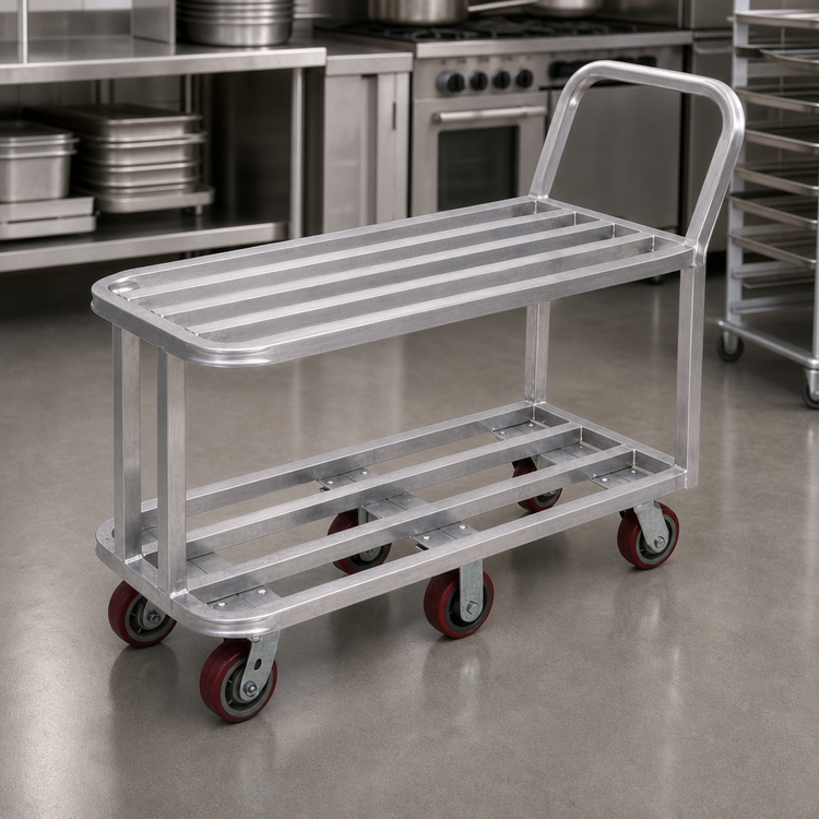 Product image #3 for Channel Heavy-Duty Aluminum Stocking Truck with Tubular Deck, 18 x 44 x 36 Inches