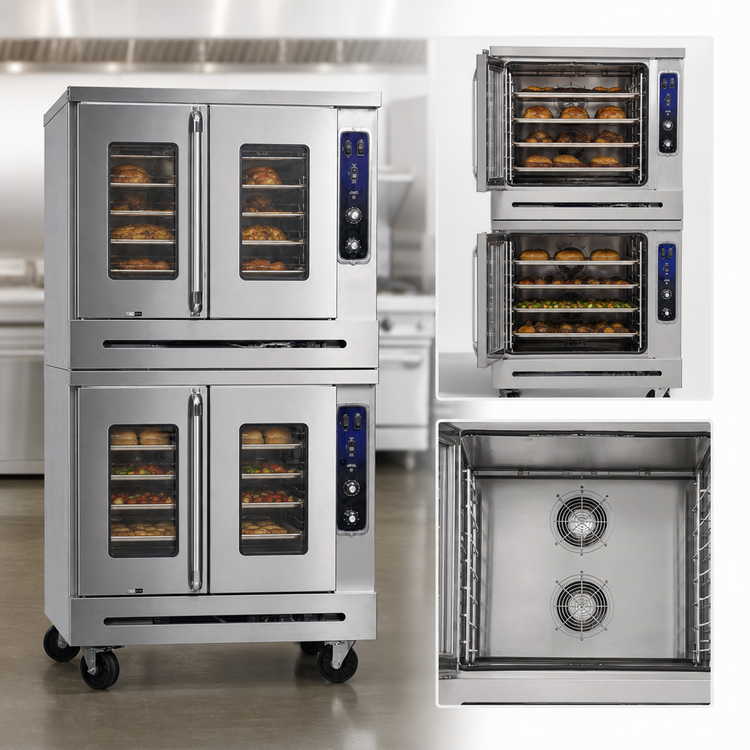 Product image #3 for Imperial PCVG-2 Full-Size Double Deck Standard Depth Gas Convection Oven