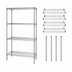 Thumbnail image #3 for Quantum Chrome-Plated Wire Shelving Starter Kit, 24 x 24 x 74 Inches, 4-Shelf