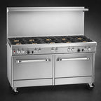 Thumbnail image #3 for Southbend (Middleby) Ultimate 4601AC-7L 60-Inch Gas Restaurant Range with 8 Open Burners, Convection Oven, Cabinet Base and Hi-Shelf