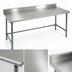 Thumbnail image #3 for BlendPort Budget Series 60-Inch x 30-Inch Work Table with 430 Stainless Steel Top, 4-1/2-Inch Backsplash and Galvanized Tubular Base