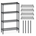 Thumbnail image #3 for Quantum WR63-1236BK Wire Shelving Starter Unit, 36"W x 12"D x 63"H, 4 Shelves/4 Posts, Black Epoxy, 600-800 lb.