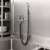 Thumbnail image #3 for Concealed Mixing Faucet with 3-Inch Centers, Deck/Wall Mount, 4-Arm Handles, and Spray Valve