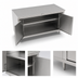 Thumbnail image #3 for John Boos 36 x 36 Inch 14-Gauge 300-Series Stainless Steel Enclosed Work Table with Cabinet Base and Hinged Doors
