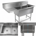 Thumbnail image #3 for John Boos Pro-Bowl 2-Compartment Floor Model Sink with Left Drainboard, 76-3/16