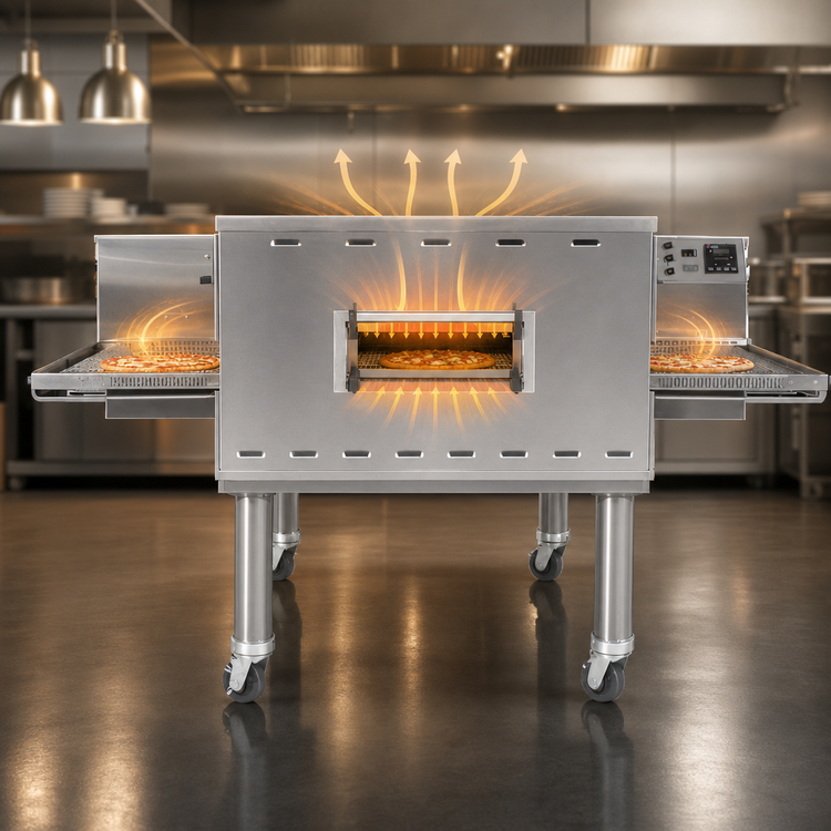 Product image #3 for Middleby Marshall PS638E-3 Electric Triple-Deck Impingement Plus Conveyor Pizza Oven