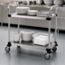 Thumbnail image #3 for Metro Super Erecta MW105 Standard Duty Stainless Steel 2-Shelf Utility Bus Cart
