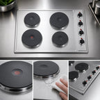Thumbnail image #4 for Summit Commercial CSD4B300 30-Inch Built-In 4-Burner Electric Cooktop with Sealed Cast Iron Elements