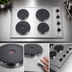 Thumbnail image #4 for Summit Commercial 30-Inch Built-In 4-Burner Electric Cooktop with Sealed Cast Iron Elements