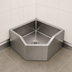 Thumbnail image #3 for Eagle F2121-12-CDE Corner Floor-Mounted Mop Sink with Drop Edge, 21 x 21 x 12 Inch Fabricated Bowl
