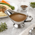 Thumbnail image #3 for American Metalcraft GB1000 10 oz Stainless Steel Gravy Boat with Flat Loop Handle, Tapered Spout and Gadroon Base Case of 36