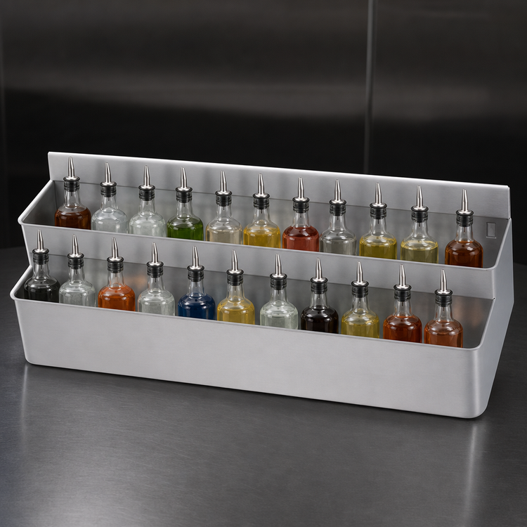 Product image #3 for Advance Tabco Underbar Basics Double-Tier Standard-Duty Stainless Steel Speed Rail, 36 Inch