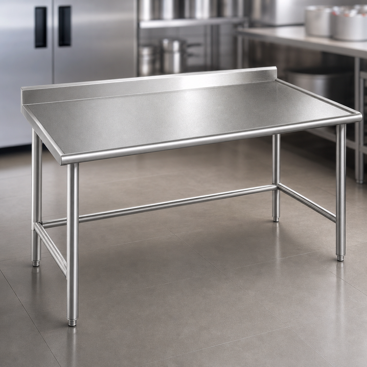Product image #3 for Spec-Master Marine Series Stainless Steel Work Table, 72 x 24 Inches, 4-1/2-Inch Backsplash