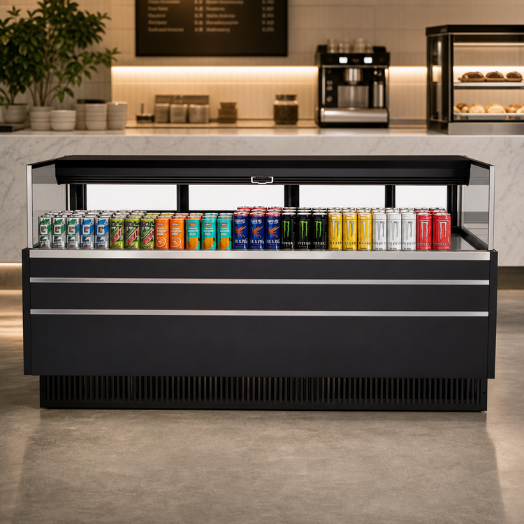 Product image #4 for Turbo Air 72-Inch Low-Profile Horizontal Open Display Merchandiser, Deck Only, Self-Contained Refrigeration