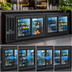 Thumbnail image #4 for Perlick Four-Section Sliding Glass Door Refrigerated Back Bar Cabinet, 108-Inch, Self-Contained Side-Mount