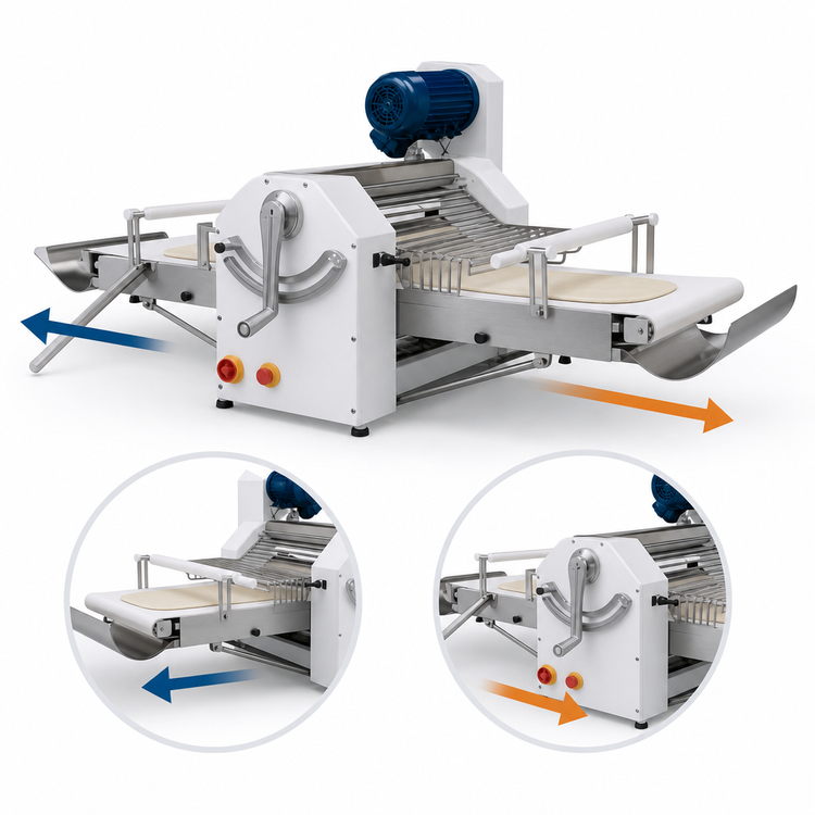 Product image #3 for Doyon LSA520 Reversible Bench Dough Sheeter, 22 lb Capacity, 120V