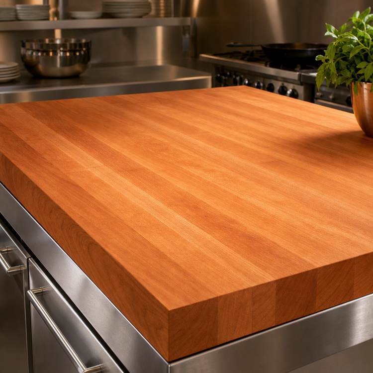 Product image #3 for Boos Block American Cherry Edge Grain Kitchen Countertop, 48 x 32 x 3 Inches, No Backsplash, Penetrating Oil Finish