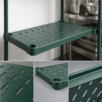 Thumbnail image #3 for Eagle Group Quik-Set SHDS2448VGL Louvered Solid Shelf, 48"W x 24"D, 14-Gauge Galvanized Steel, Green Epoxy Finish