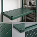 Thumbnail image #3 for Quik-Set 48 Inch x 24 Inch Louvered Solid Shelf, 14 Gauge Galvanized Steel, Green Epoxy Finish