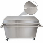 Thumbnail image #3 for BK Resources SECT-2448 48 x 24 Inch Stainless Steel Serving Counter with Solid Top, Drop Shelf and Enclosed Cabinet Base