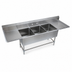 Thumbnail image #3 for John Boos Pro-Bowl 3-Compartment Sink with 24-Inch Left and Right Drainboards, 20 x 20 x 14-Inch Bowls