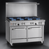 Thumbnail image #3 for Southbend Ultimate 48-Inch Stainless Steel Restaurant Gas Range with 8 Non-Clog Burners and 2 Space Saver Ovens