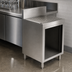 Thumbnail image #3 for Prestige Supreme 18 Inch Freestanding Open Front Stainless Steel Underbar Drainboard Cabinet with 7 Inch Backsplash