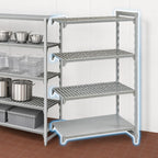 Thumbnail image #4 for Cambro Camshelving® Premium CPA244864VS4480 4-Tier Add-On Polymer Shelving Unit, 3 Vented/1 Solid, 24 x 48 x 64 Inches