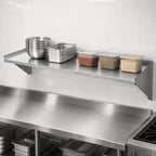Thumbnail image #3 for Klinger's Trading WS1436 36 x 14 in 18-Gauge 400 Series Stainless Steel Wall-Mounted Shelf