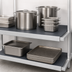 Thumbnail image #3 for Fermostock 59 Inch x 22 Inch Solid Horizontal Polymer Shelf with Anodized Aluminum Frame