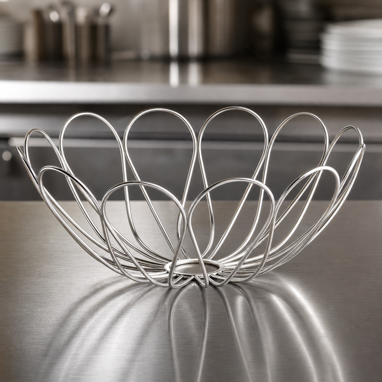 Product image #4 for American Metalcraft Bloom Round Stainless Steel Serving Basket, 11 Inch