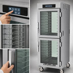 Thumbnail image #3 for Metro C5 C589-SDC-UPDC Pass-Thru Mobile Heated Holding Cabinet, Dutch Glass Doors, 17 Sheet Pan/34 Hotel Pan Capacity, Touch-Screen Controls