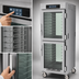 Thumbnail image #3 for Metro C5 8 Series Mobile Full-Height Pass-Thru Controlled Temperature Heated Holding Cabinet with Dutch Double-Pane Glass Doors and Universal Wire Slides