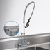 Thumbnail image #3 for BK Resources WorkForce 8-Inch Splash Mount Pre-Rinse Assembly with 10-Inch Add-On Faucet