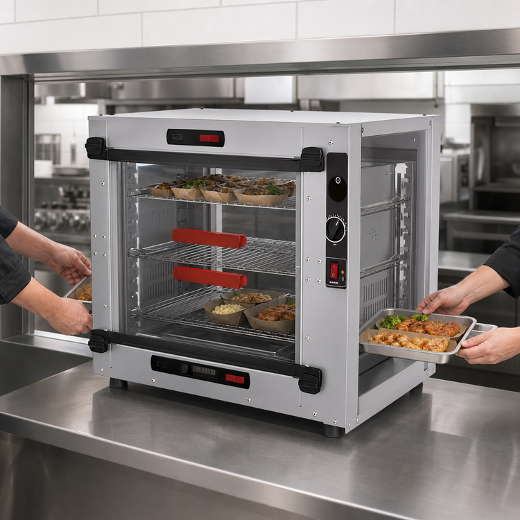 Product image #4 for Metro HotBlox Xpress S4 Pass-Thru Quick-Pick Heated Holding Cabinet