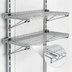 Thumbnail image #3 for WalStor Modular Wall System Double Wall Shelf Kit, 36 x 18 Inch Wire Shelves, Zinc Finish