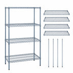 Thumbnail image #3 for Quantum WR74-3648GY Stationary Wire Shelving Starter Kit, 48"W x 36"D x 74"H, 4 Shelves, Gray Epoxy Finish