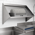 Thumbnail image #3 for Eagle Group Wall-Mounted Slanted Solid Rack Shelf, 21 x 19-3/4 x 21-3/8 Inches, Left-Side Drip Tube