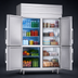 Thumbnail image #3 for Beverage Air P-Series Dual-Temperature 2-Section Reach-In Refrigerator/Freezer with 4 Lockable Half Doors, 42.02 Cubic Feet