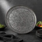 Thumbnail image #3 for American Metalcraft GTP12 12-Inch Round Onyx Galvanized Wide-Rim Serving Pan Case of 36