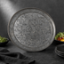Thumbnail image #3 for American Metalcraft 12-Inch Round Onyx Galvanized Wide Rim Serving Pan/Tray