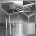 Thumbnail image #3 for John Boos E-Series 1-Compartment 18-Gauge Type 300 Stainless Steel Sink with 16