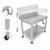 Thumbnail image #3 for John Boos ADA Adjustable-Height Stainless Steel Work Table with 5-Inch Backsplash and Casters, 60 x 30 Inches