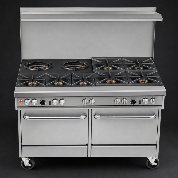 Product image #3 for Southbend Ultimate 60-Inch Gas Restaurant Range with 9 Open Burners and 2 Convection Ovens