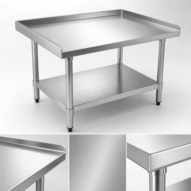 Product image #3 for BlendPort® 48-Inch x 30-Inch Stainless Steel Equipment Stand with Adjustable Undershelf