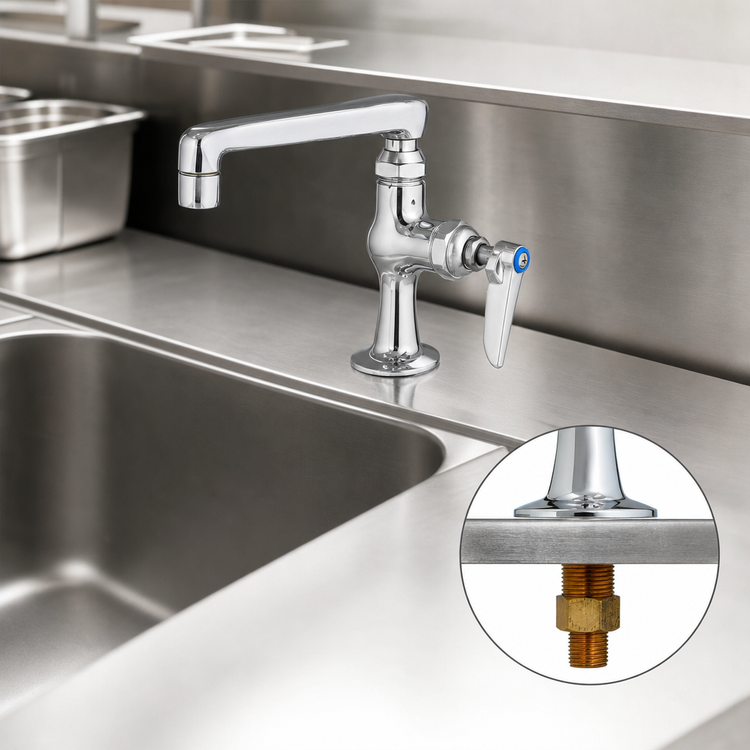 Product image #3 for Single-Temperature Deck-Mount Single Pantry Manual Faucet with 6-Inch Cast Spout