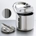 Thumbnail image #3 for Carlisle 1.5 Qt Double-Wall Stainless Steel Ice Bucket with Flat Handle, Hinged Lid, Drain Tray and Tong