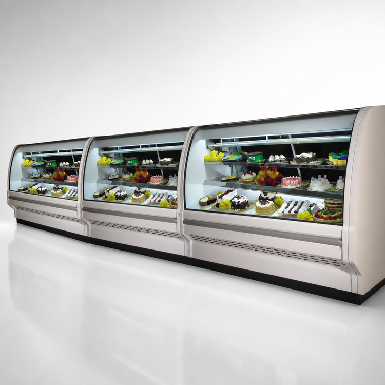 Product image #3 for Howard-McCray 40E Series Endless Design Curved Glass Dry Bakery Display Case, 99.5" W, LED